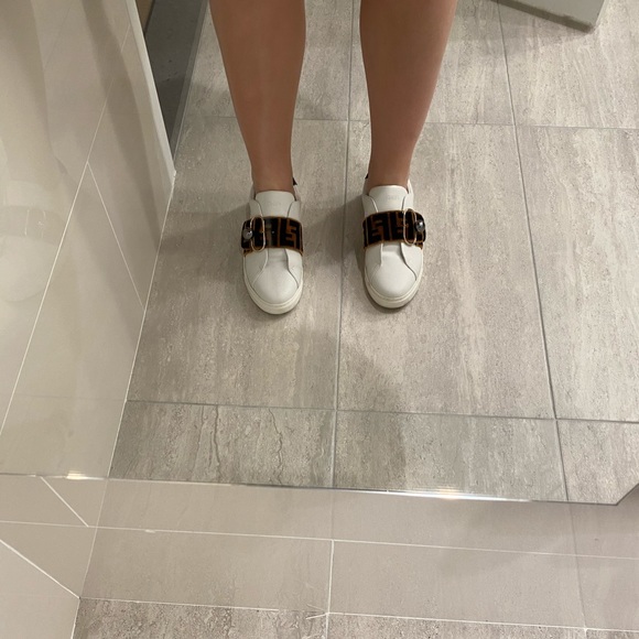 Fendi fur print slide on sneakers - Picture 5 of 8